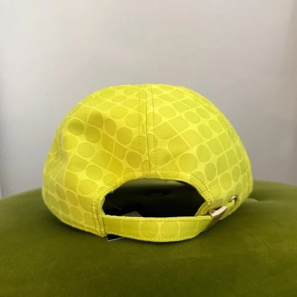 NWT Kate Spade Icon Neon Yellow Baseball Hat | New With Tags Baseball Cap - Picture 3 of 5